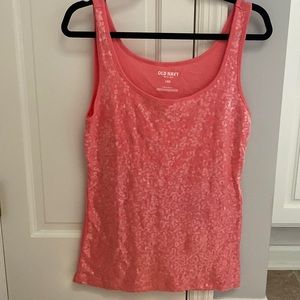 Old navy pink sequin top